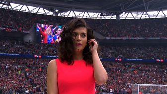 [WATCH] Singer Karen Harding misses cue to sing national anthem