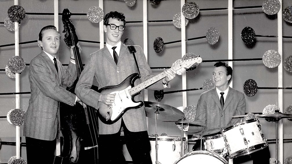 Buddy Holly (centre), one of the Three Stars in Ruby Wright's song