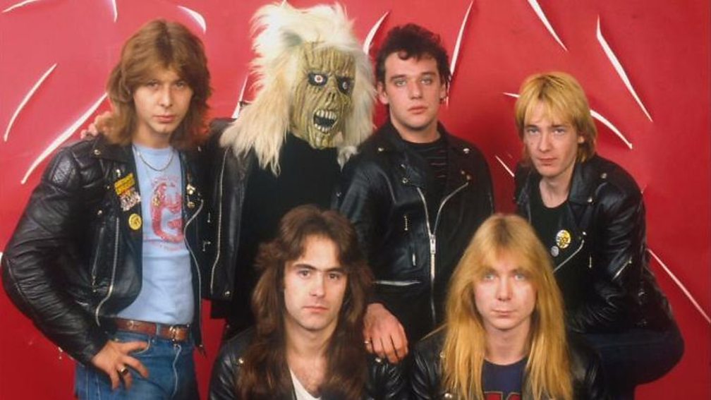 Iron Maiden with Paul Di'Anno (top, second from right)