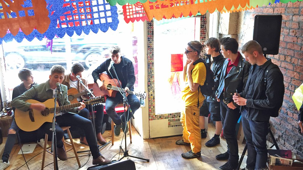 The Sherlocks perform at Spinning Discs in Sheffield