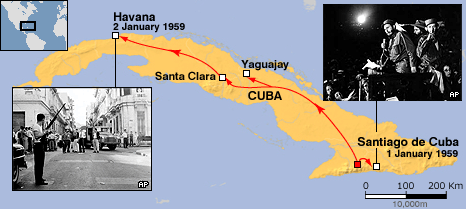 Castro's troops enter Santiago de Cuba