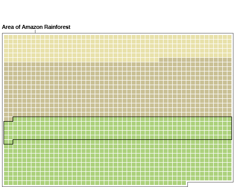 Rainforest area compared to France
