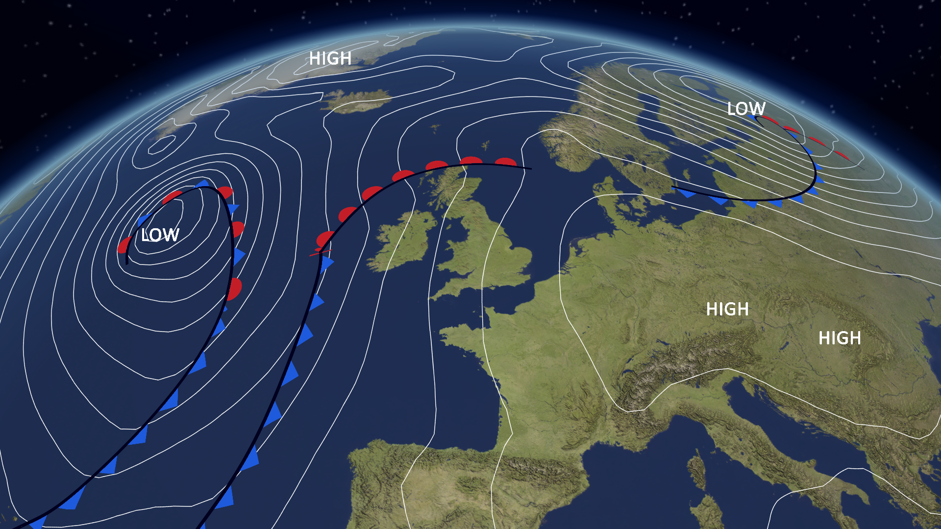 High pressure and fronts