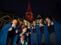 Pupils with red noses