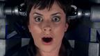 A scared woman