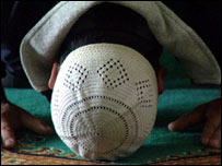 A muslim praying