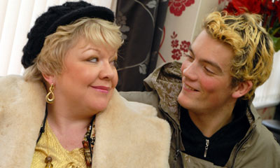 Relaxing after filming