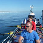 Mark and Mark at the oars