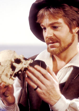 Hamlet with skull of childhood companion Yorick