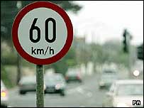 An Irish road sign, in kilometers