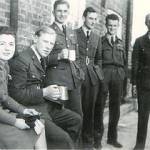 A WAAF(?) and pilots from 56 Squadron, 1940-41
