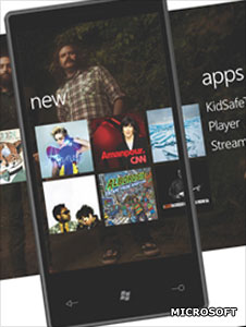Screengrab of Microsoft Windows phone 7 series