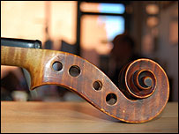 Detail of the 1891 violin