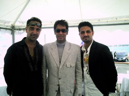Raj and Pablo looking swish with Ajay Devgan
