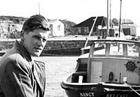 Bill Quinn with the 'Nancy' - a launch he built for the Belfast Harbour Commissioners in 1955