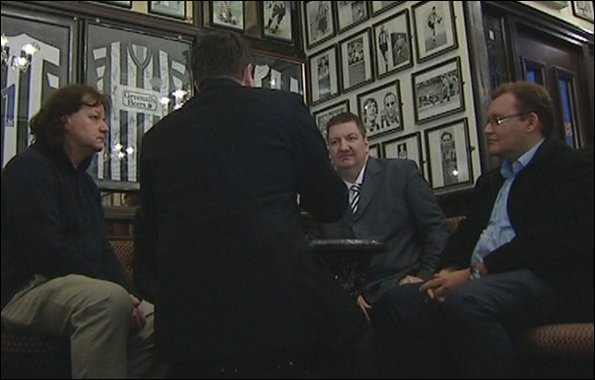 My well-behaved Newcastle United supporters in a pub