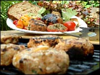 Thai meat balls and chilli burgers