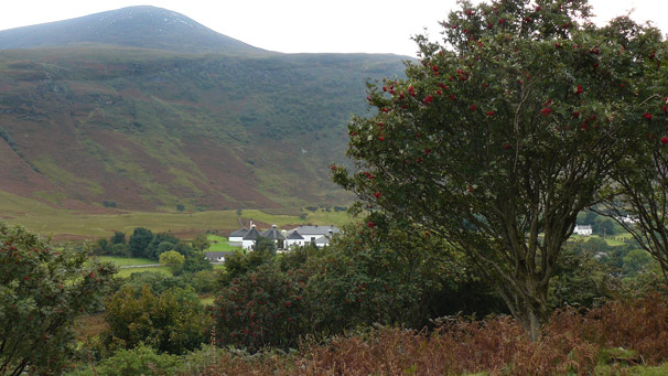 Glen Chalmadale with Lochranza distillery below