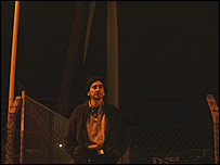 Steve in front of the turbine