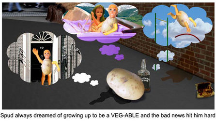 Spud cartoon - click below for text description