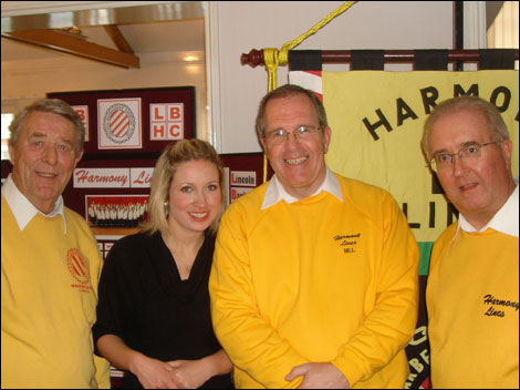 Sarah Cruddas with the Harmony Lincs Singers