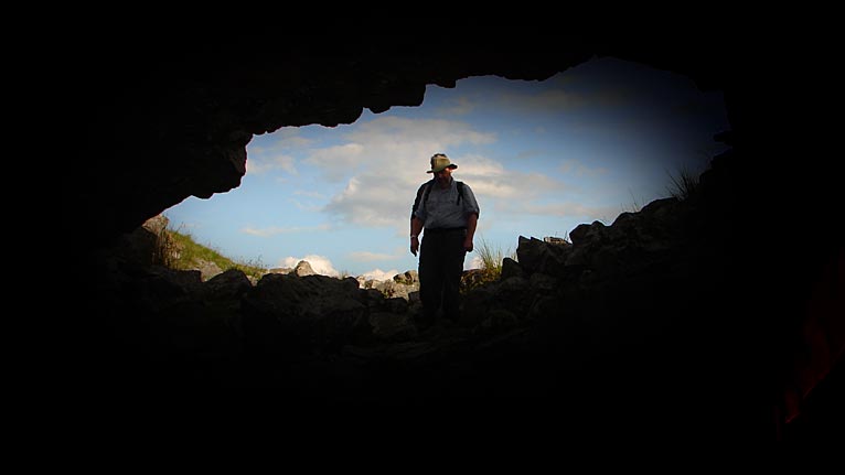 The view from inside the Chartist's Cave