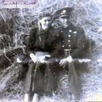 My husband and I. Note that the photograph was autographed for us by Mrs Clementine Churchill