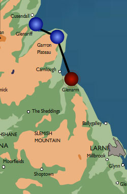 Glens of Antrim map