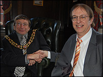 Lord Mayor of Leicester and Dave Andrews