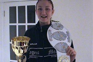 Julie Kitchen from Penzance is hoping to become the new Kickboxing World Champion.