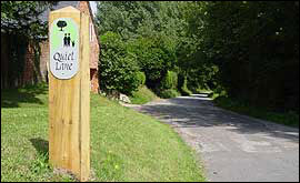 One of the newly designated 'quiet lanes' at Rushall, near Pewsey