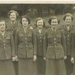ATS Recruits Omagh 1939 L-R Molly Attridge, Georgie Preston, May Vennard, Isobel Smyth, Isobel Anderson, Meta Graham, Mabel Allen, Sheena Smyth