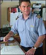 Captain Butten pin-points where they can dredge