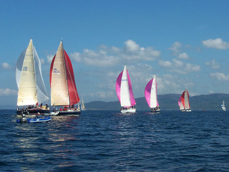 Boats on Loch Fyne in the Bell Lawrie 2004