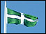 The Devon flag flying from a flagpole