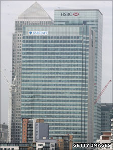 Banks at Canary Wharf