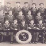 Albert Matsell is sitting at the front right of the photograph