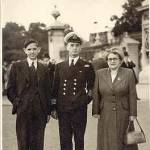 Mr Ernest Arthur Brown, with his wife and son, Dennis, seen here at Buckingham Palace in May 1952 upon the occasion of his investiture with the O.B.E. It was HM the Queen's first investiture ceremony since her accession to the throne.