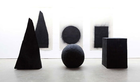 David Nash's Pyramid, Sphere & Cube. Photo © Jonty Wilde