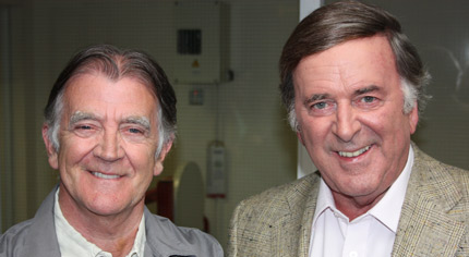 Terry Wogan with Gerry Anderson at Radio Foyle