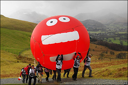 Cargando una cara sonriente