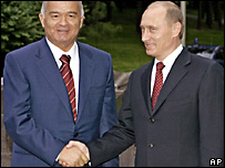 Ислом Каримов ва Владимир Путин