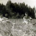 Couple of the boys and young Klaus our ardent follower. Unfortunately, he is a refugee from Berlin.