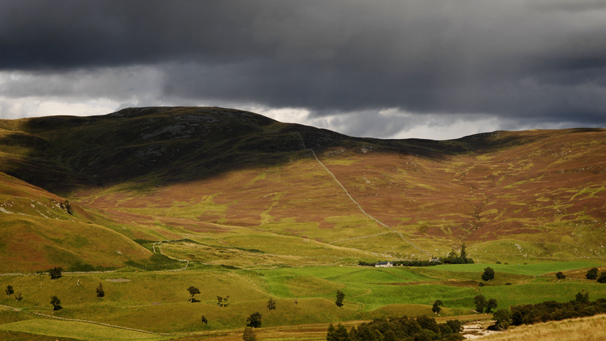 Hills with dramatic sky