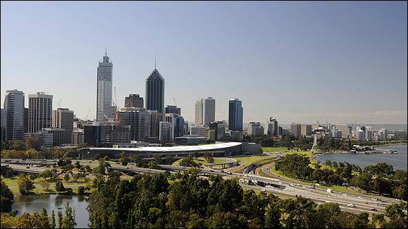 A general view of Perth's skyline