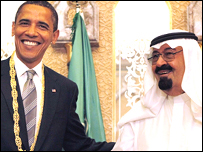 President Obama with Saudi king