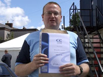 Barry Sanderson getting his awards