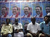 An election poster in Sri Lanka (file photo) 