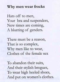 Why Men Wear Frocks, by Carol, part 1