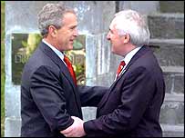 george bush si bertie ahern